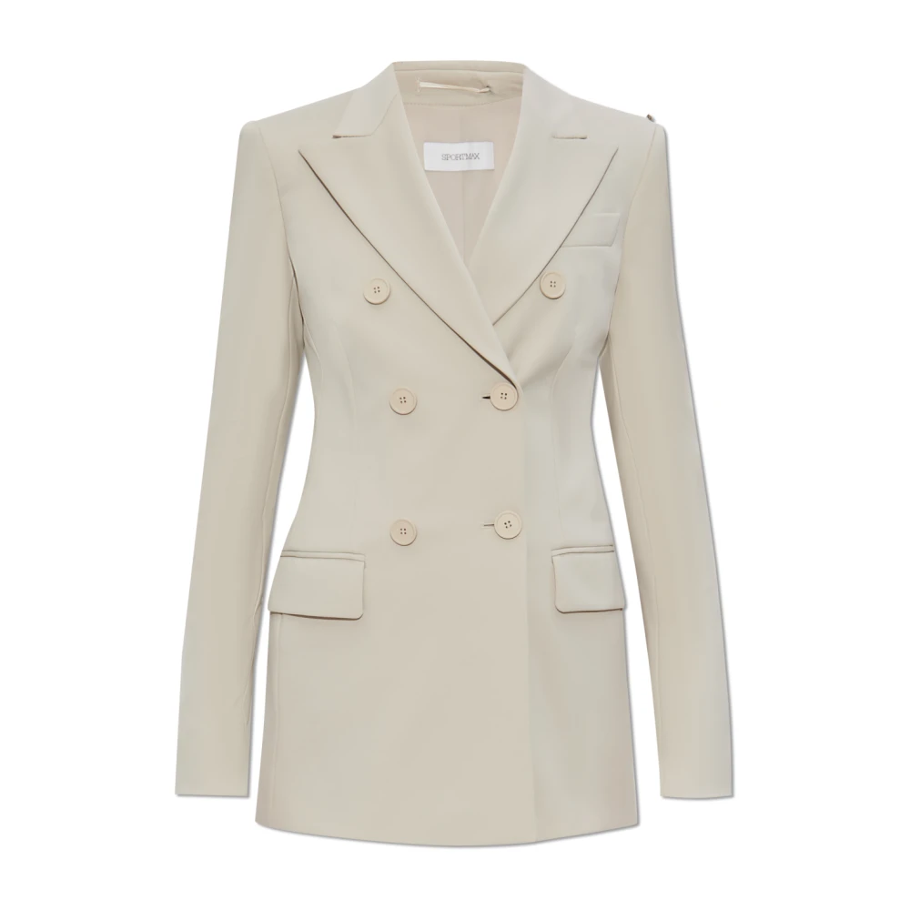 Sportmax Dubbelknäppt kavaj Frizzo Beige, Dam