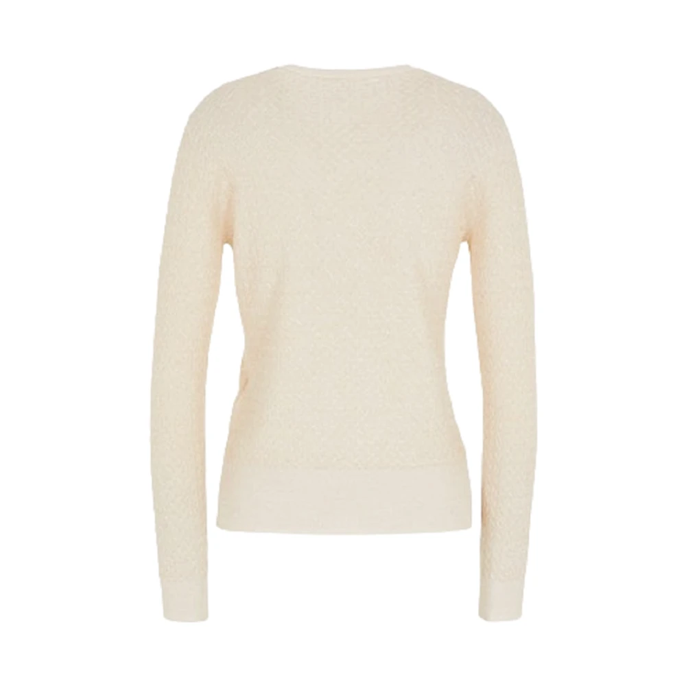 Armani Exchange Romantische gebreide trui Beige Dames
