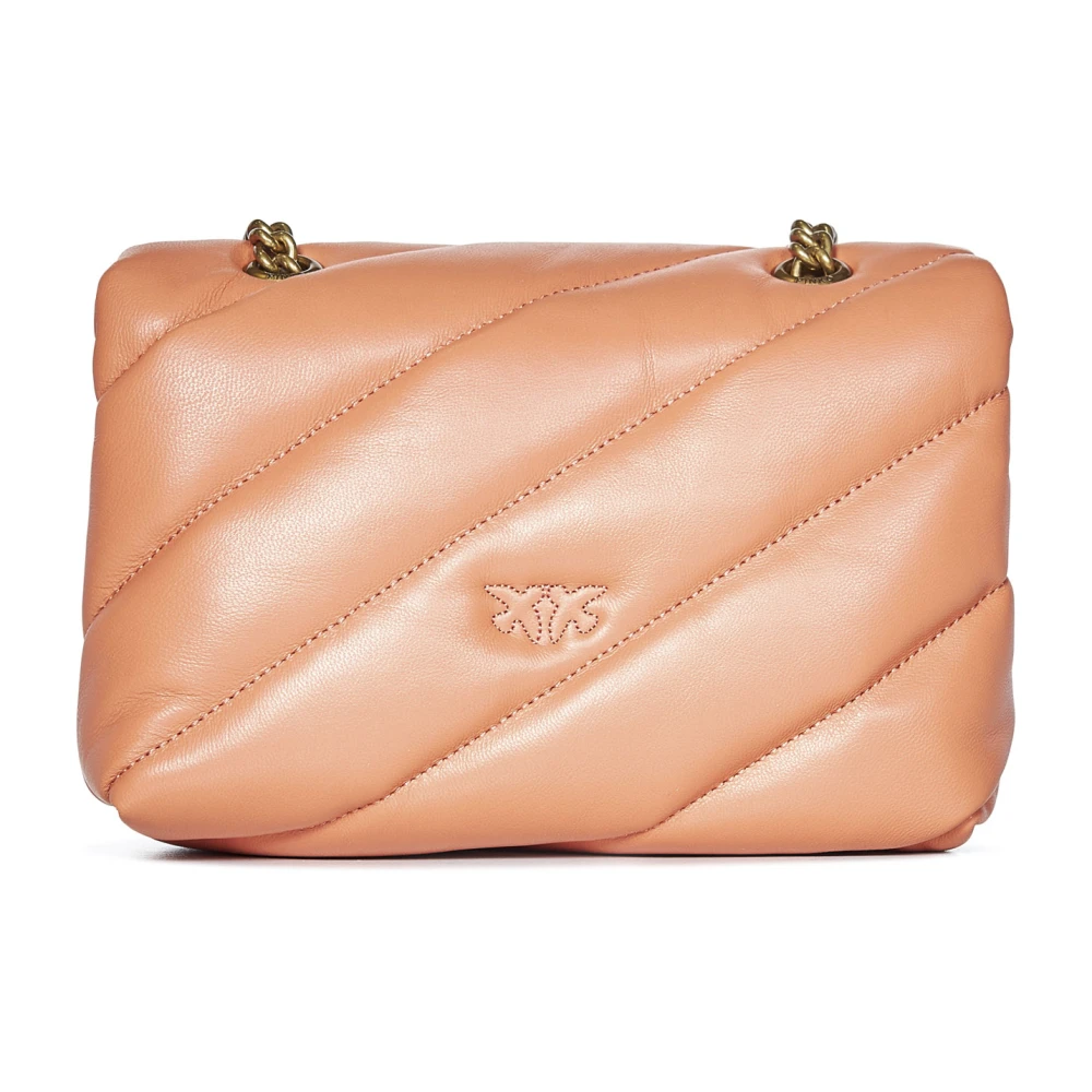pinko Love Birds Oranje Schoudertas Orange Dames