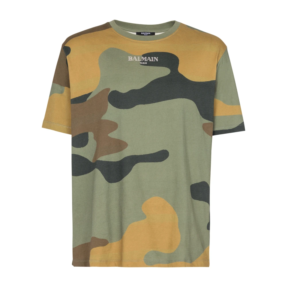 Balmain Camouflage Vintage T-shirt Multicolor, Herr