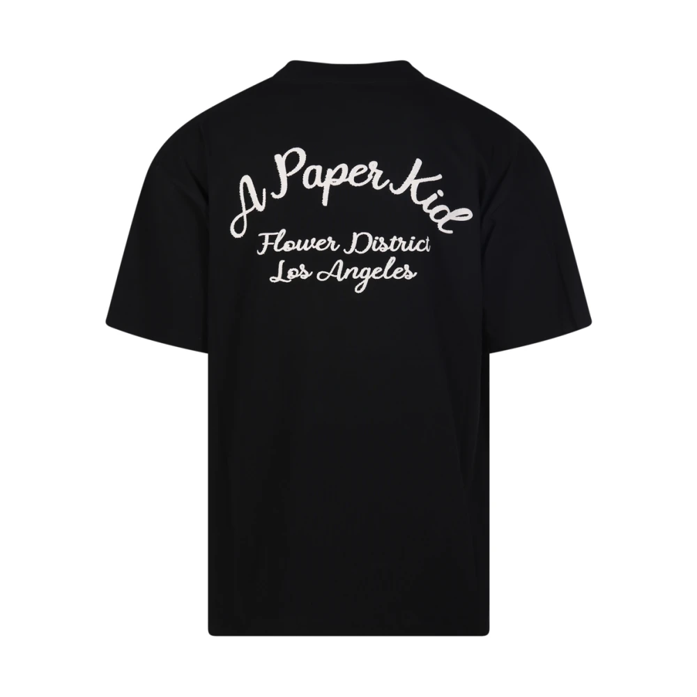 A Paper Kid Nero Zwart T-Shirt Black Heren