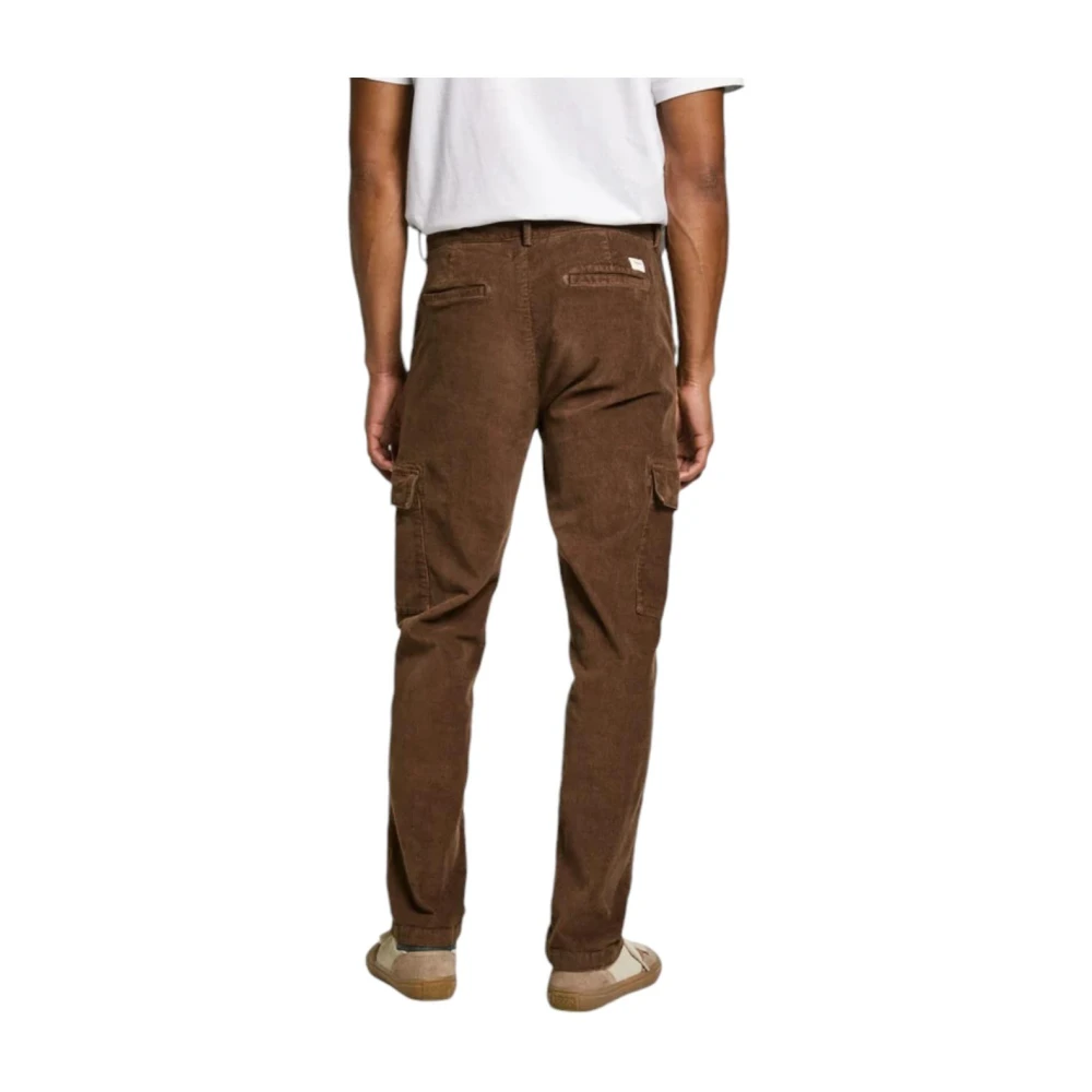 Pepe Jeans Slim Cargo Corduroy Broek Brown Heren