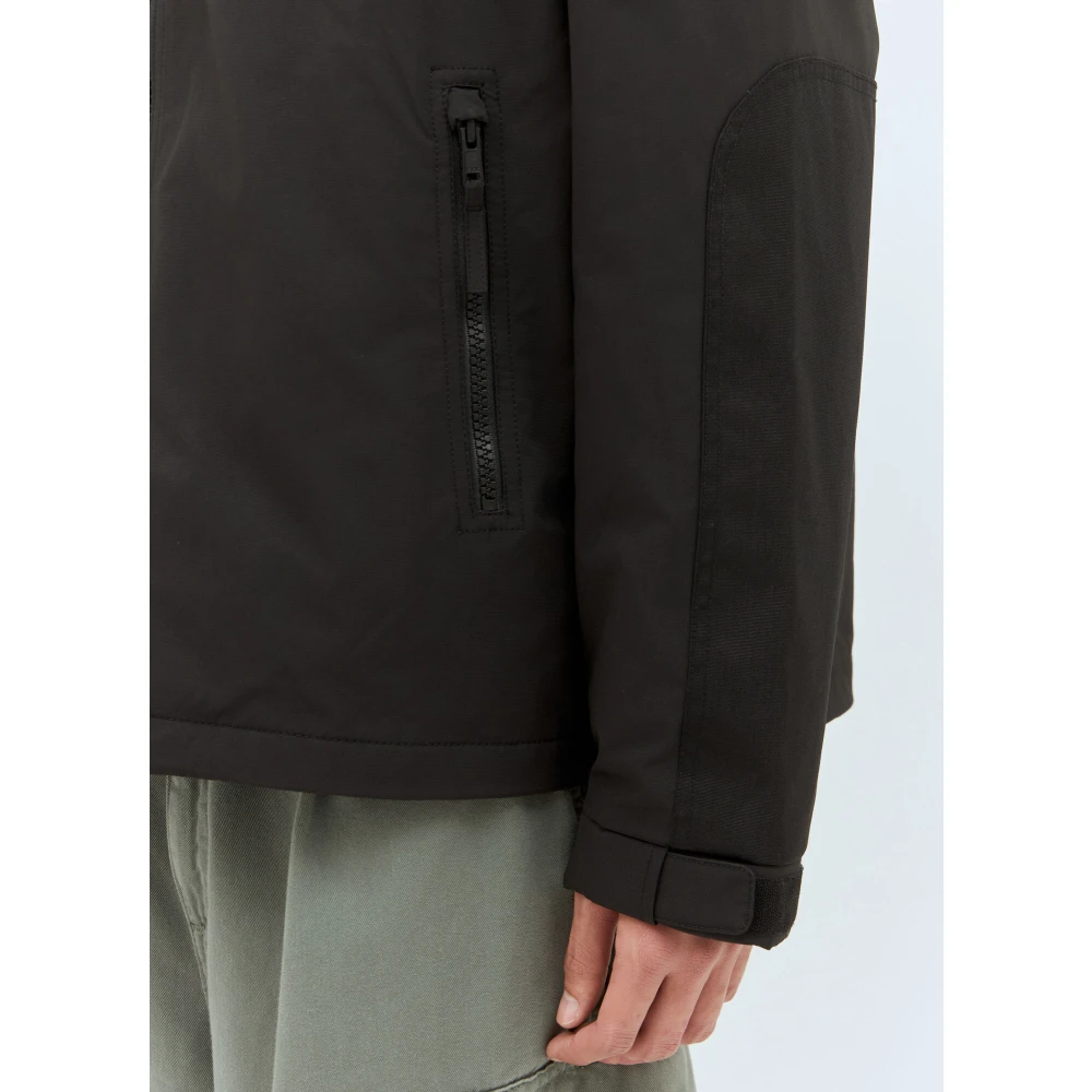 Stüssy Geborduurde Military Parka Jas Black Heren