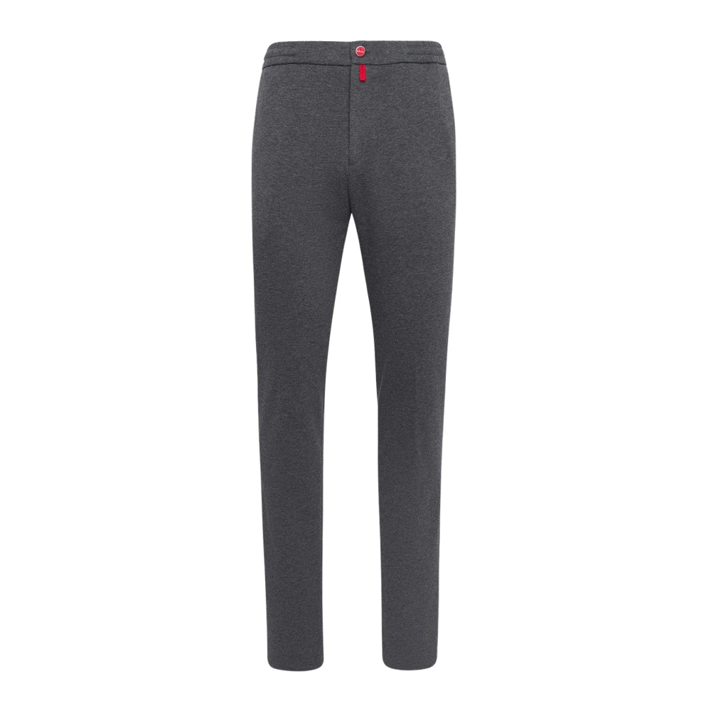 Kiton Grijze Wol Trekkoord Broek Gray Heren