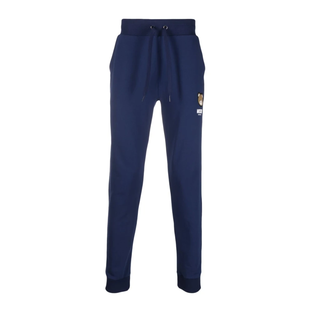 Moschino Teddy Bear Logo Broek Blue Heren