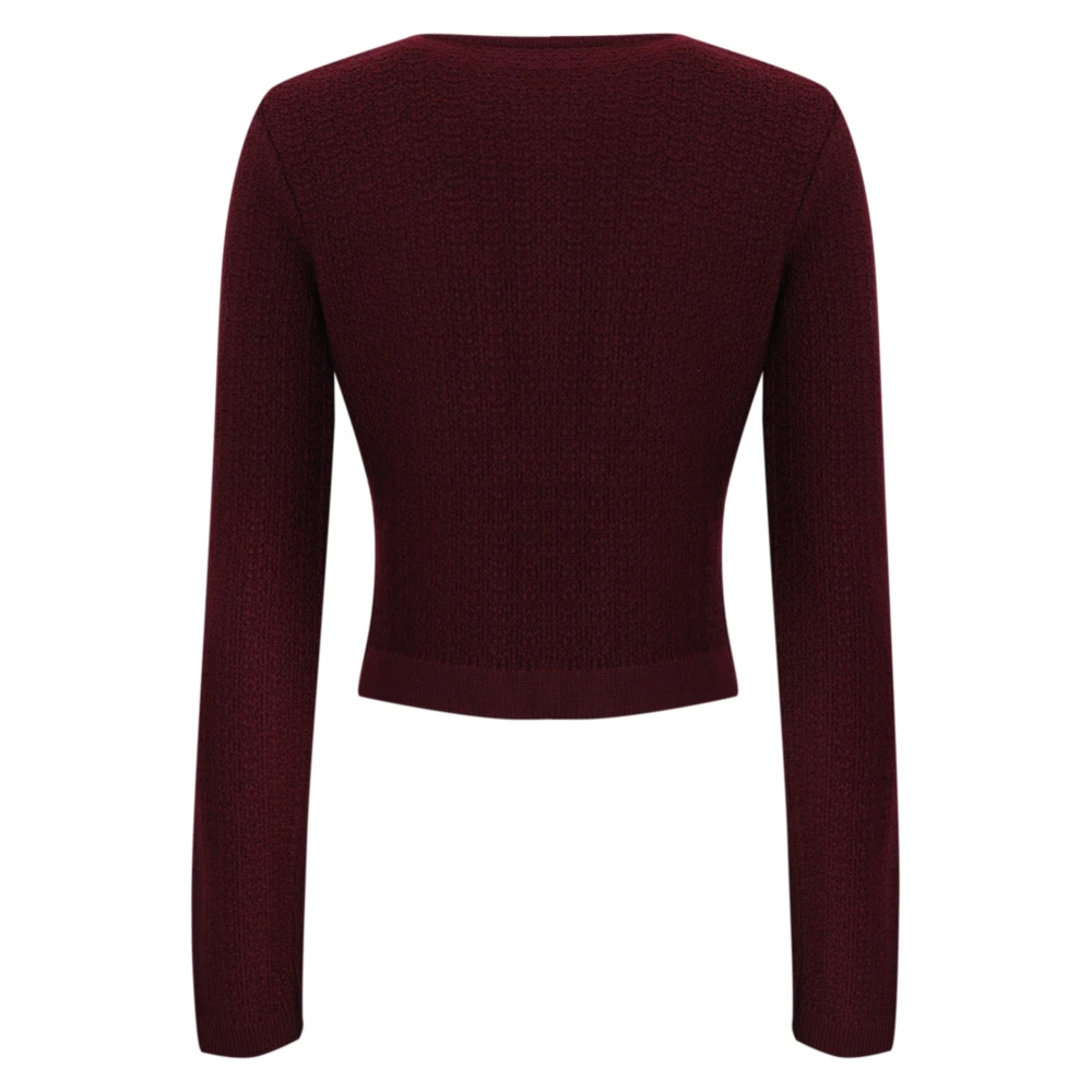 Elisabetta Franchi Boucle Cardigan met juweel details Red Dames