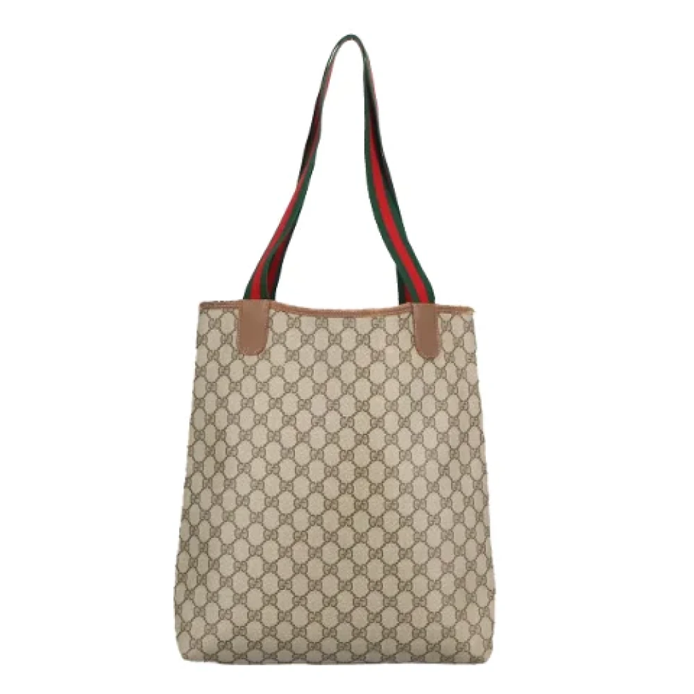 Gucci Vintage Pre-owned Canvas handbags Beige Dames