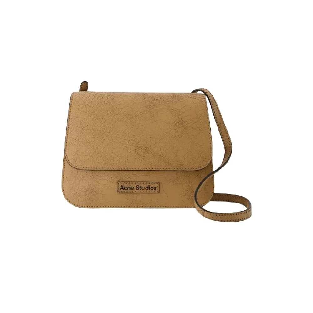 Acne Studios Pre-owned Leather shoulder-bags Beige Dames
