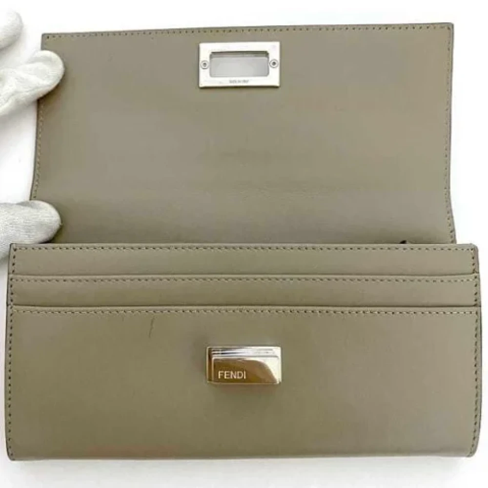 Fendi Vintage Pre-owned Leather wallets Gray Dames