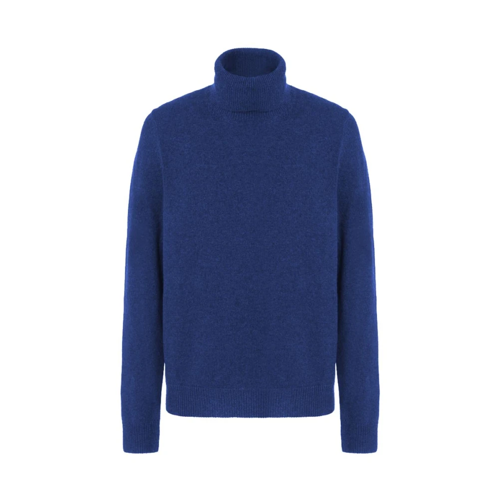 Malo Blauwe Wollen Coltrui Heren Blue Heren