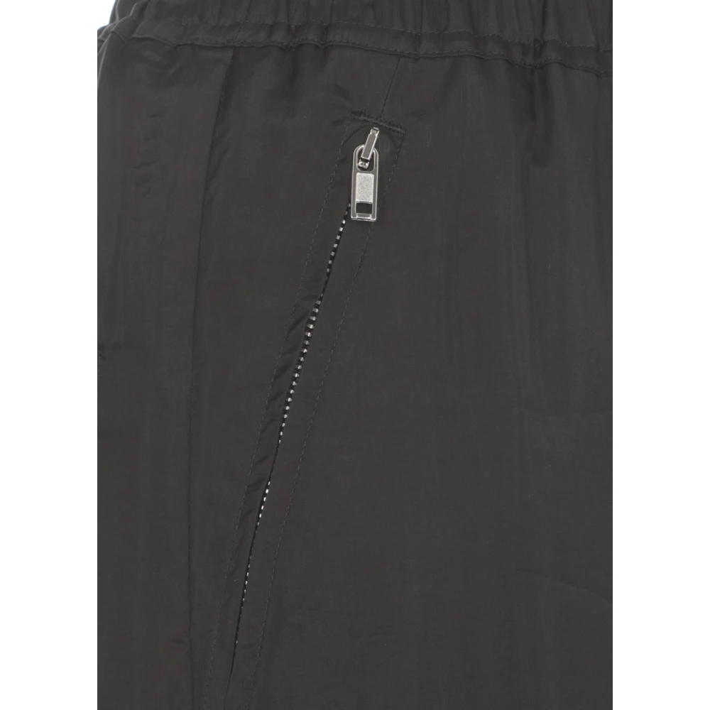 Rick Owens Zwarte cropped broek met elastische taille Black Dames