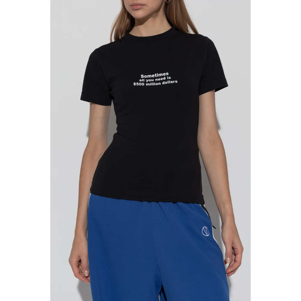 Vetements T-shirt met print Black Dames