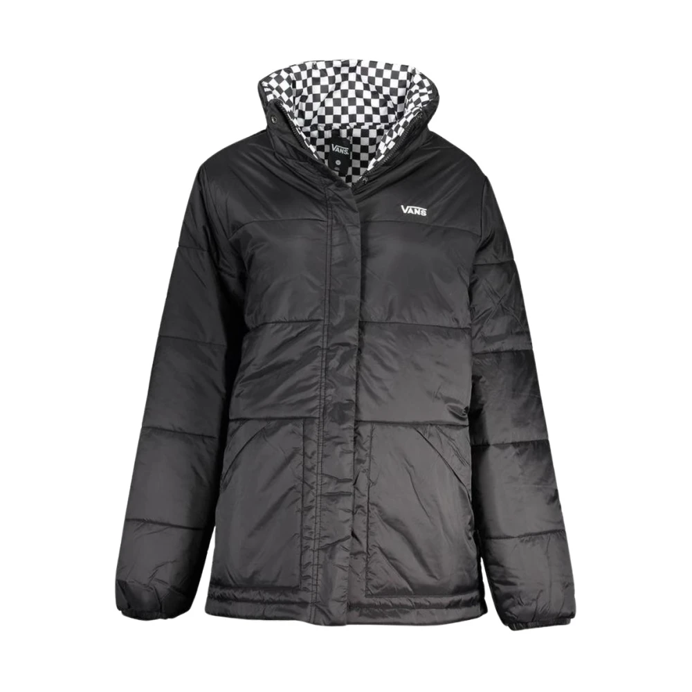 Vans Women's Black Reversible Checkerboard Puffer Jacket - Winter Jackets - S - Jackets