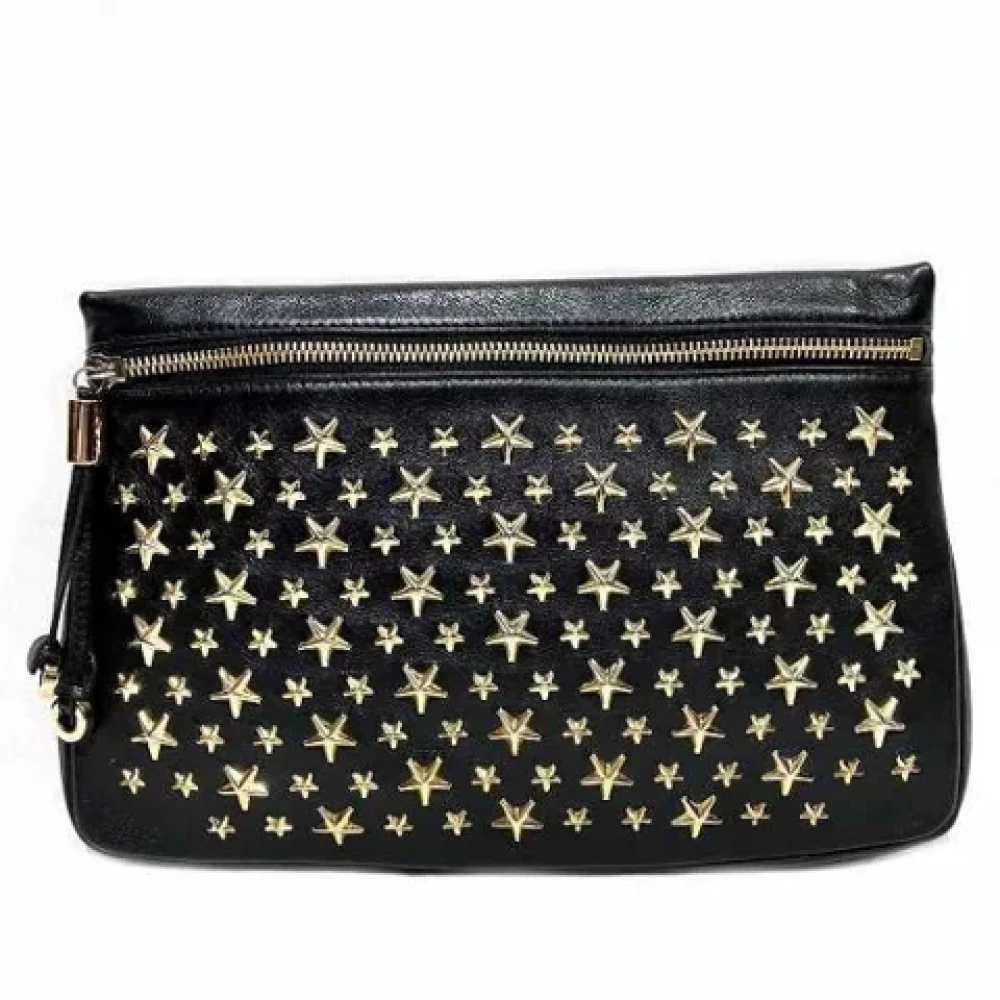 Jimmy Choo Pre-owned Leather clutches Black Dames