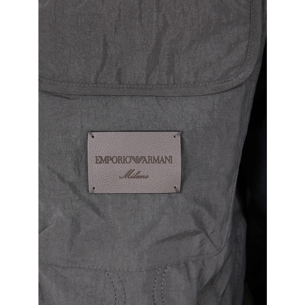 Emporio Armani Stijlvolle Jas voor Mannen Gray Heren