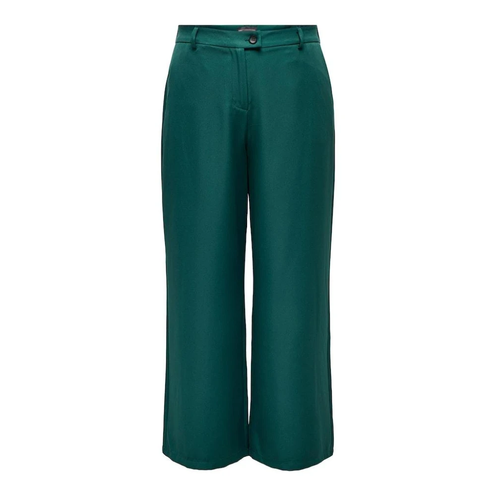 ONLY CARMAKOMA high waist wide leg pantalon CARFREY groen