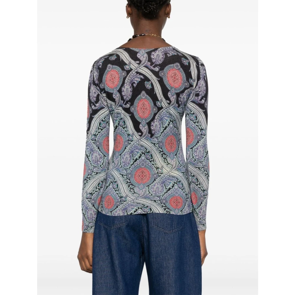 ETRO Casual Gestreept Jersey Shirt Multicolor Dames