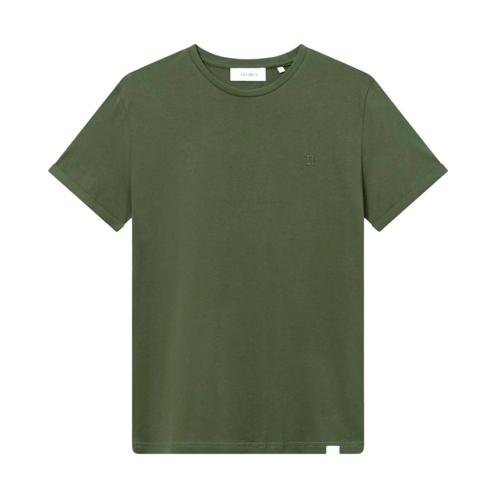 Les Deux Tijdloos crew neck t-shirt Nørregaard editie Green Heren