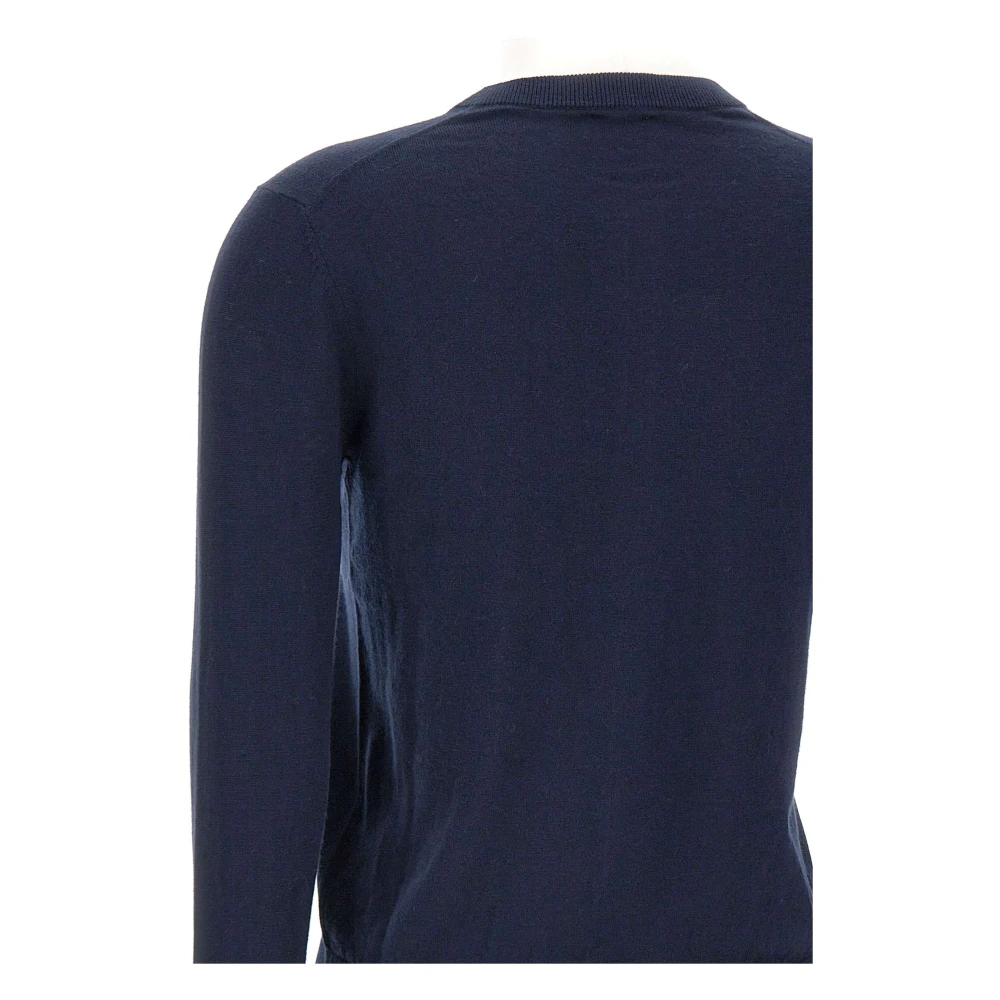 Sun68 Navy Blauwe Vest met Witte Profielen Blue Dames