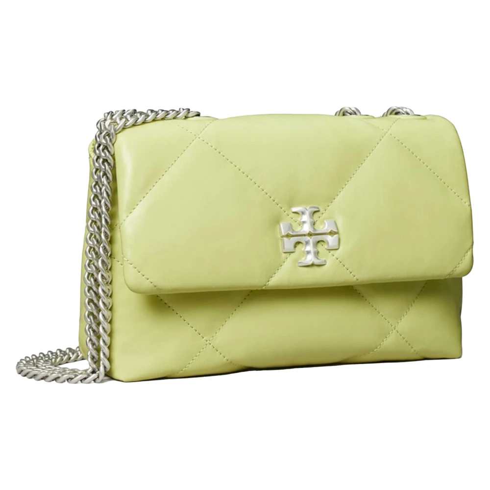 TORY BURCH Gewatteerde Schoudertas met Kettingband Green Dames