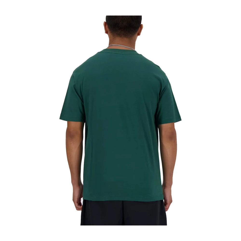New Balance Klassiek Katoenen T-Shirt Lente Zomer Collectie Green Heren