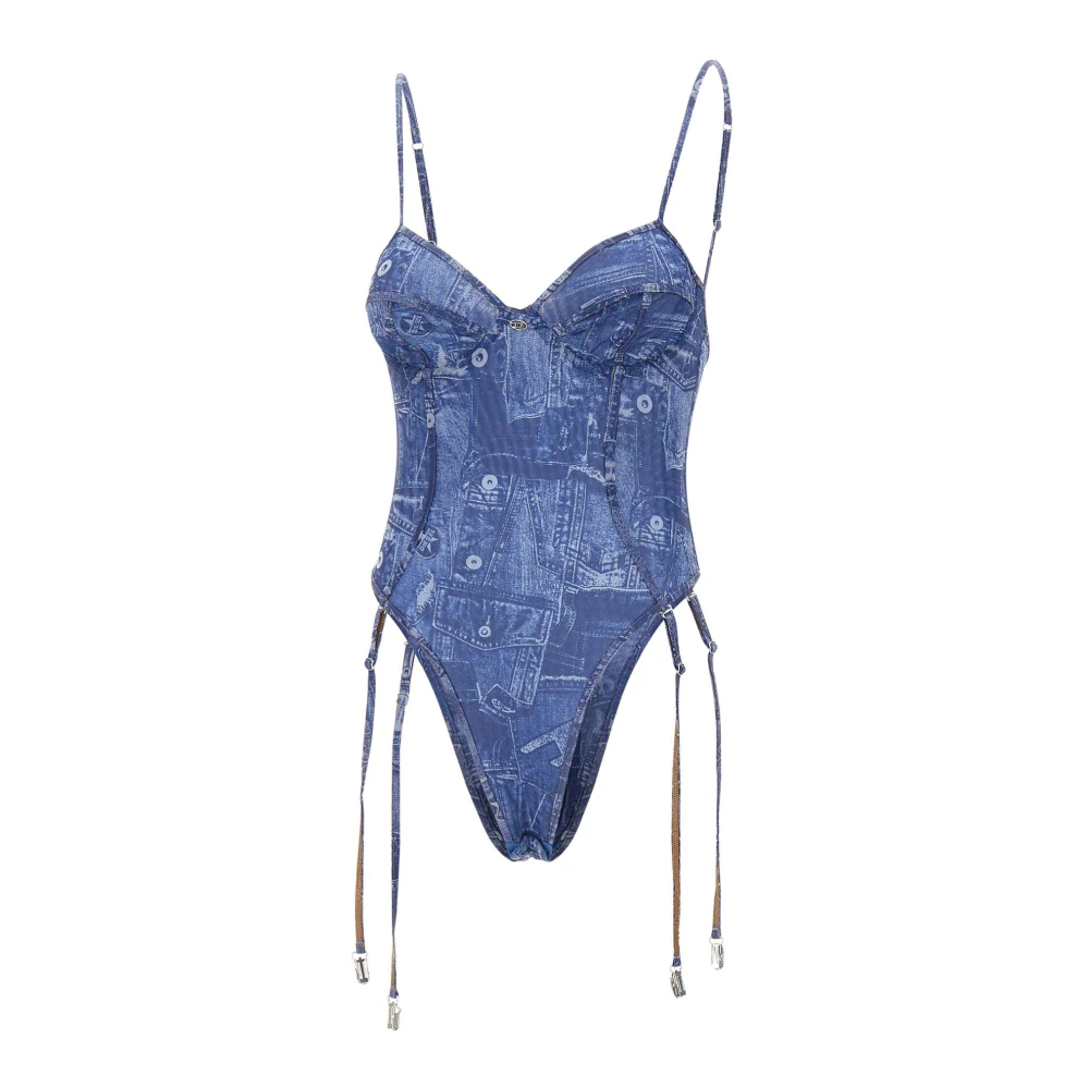 Diesel Women's Blue Full-Body, S, Bridget-Dnm Bodysuit
