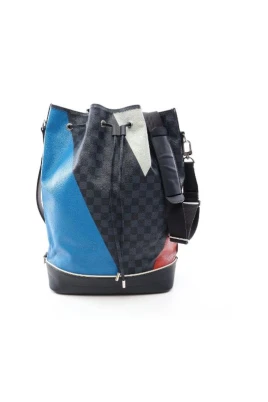 Pre-owned Noe Marin Damier Cobalt Coated Canvas Shoulder Bag