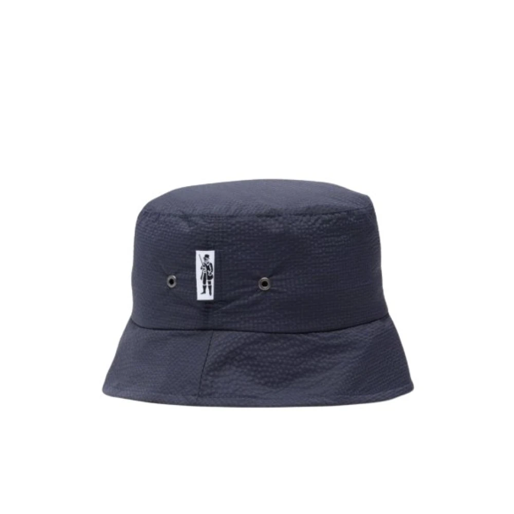 Mackintosh Marineblauwe Ripstop Nylon Bucket Hat Blue Heren