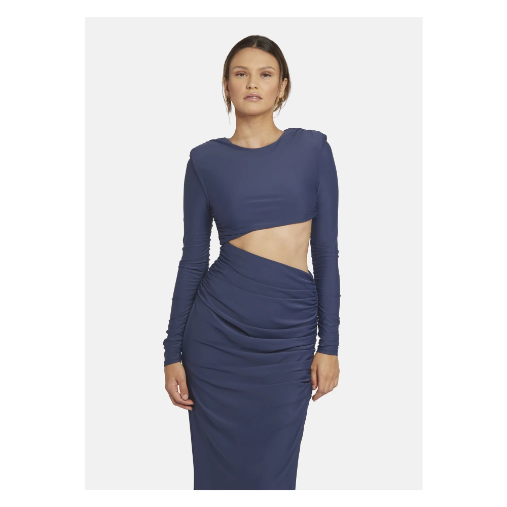Nicowa Maxi jurk met Cut-Out Design Blue Dames