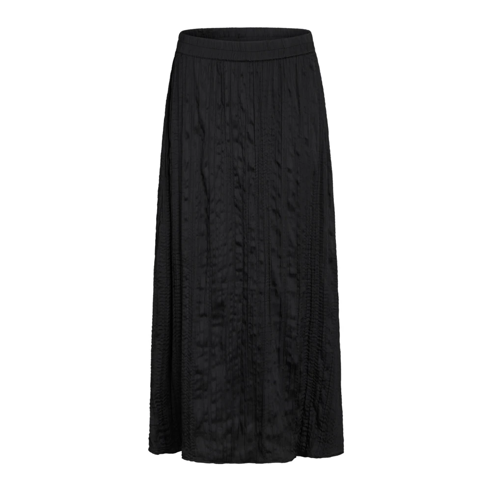 RUE de Femme Zwarte Gekreukte Rok Black Dames