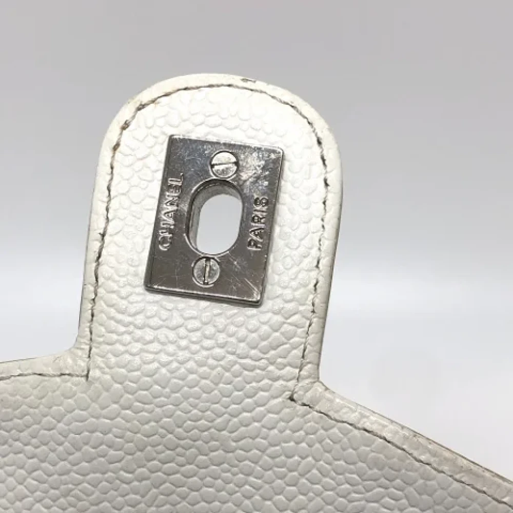 Chanel Vintage Pre-owned Leather backpacks White Dames
