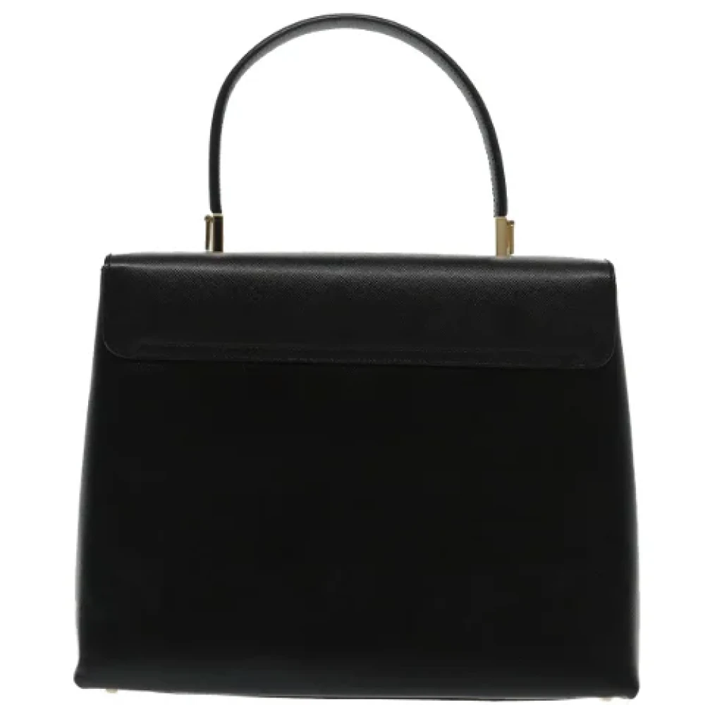 Salvatore Ferragamo Pre-owned Leather handbags Black Dames