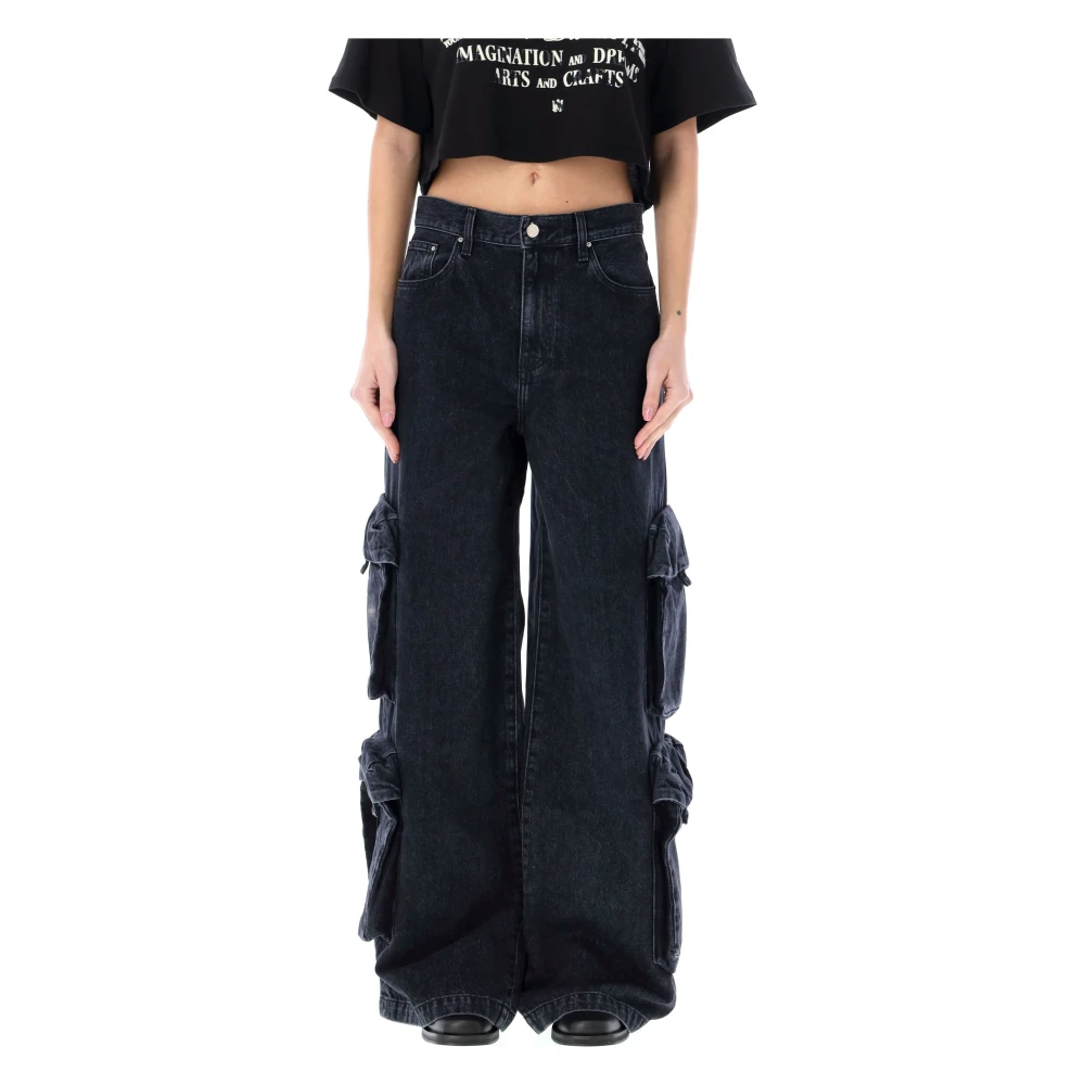 Amiri Baggy Cargo Jeans voor modebewuste vrouwen Black Dames