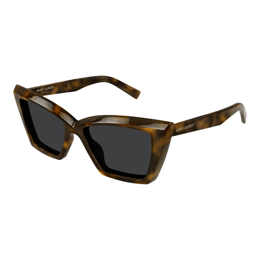 Saint Laurent Women's Brown Sunglasses, 55 Mm, Havana Grey Sunglasses