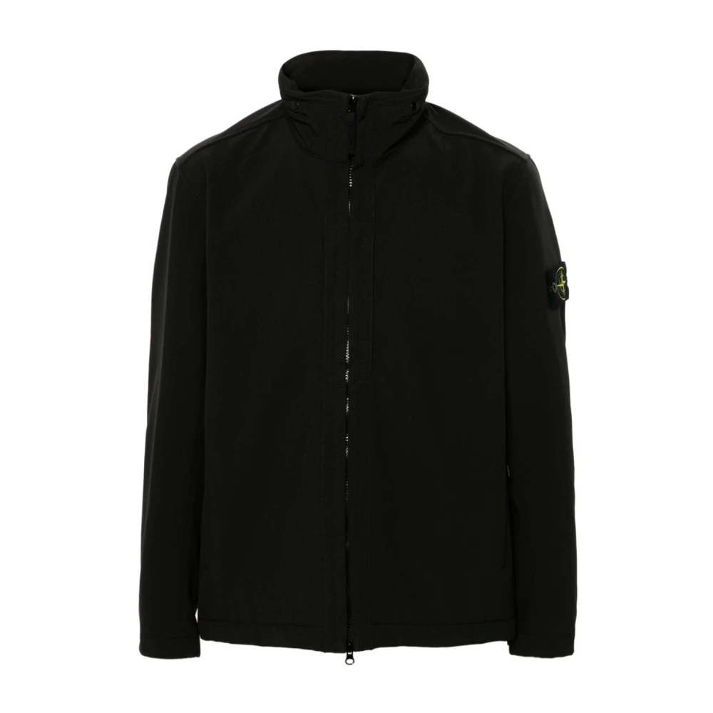 Stone Island Zwarte Jassen voor Mannen Black Heren