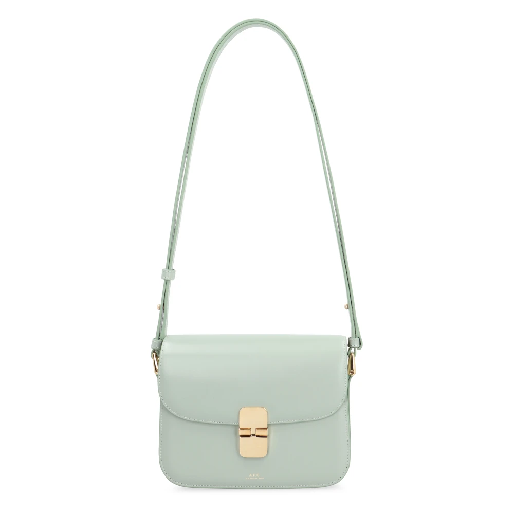 A.p.c. Kleine leren crossbodytas Green Dames