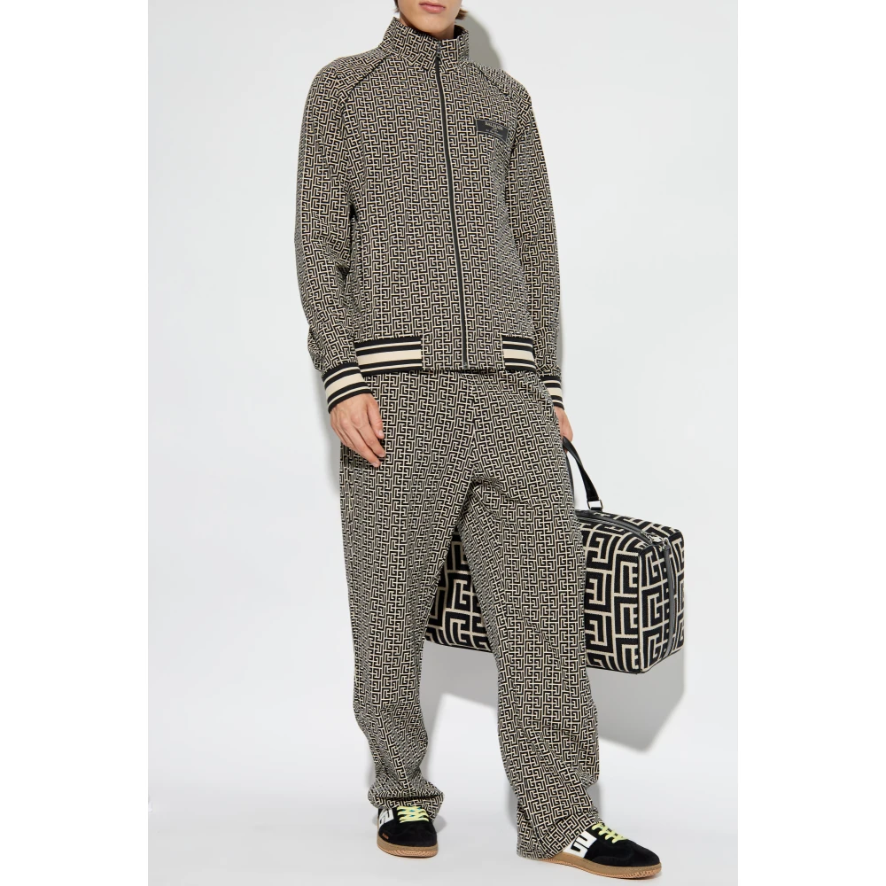 Balmain Zip-up Sweatshirt Black Heren