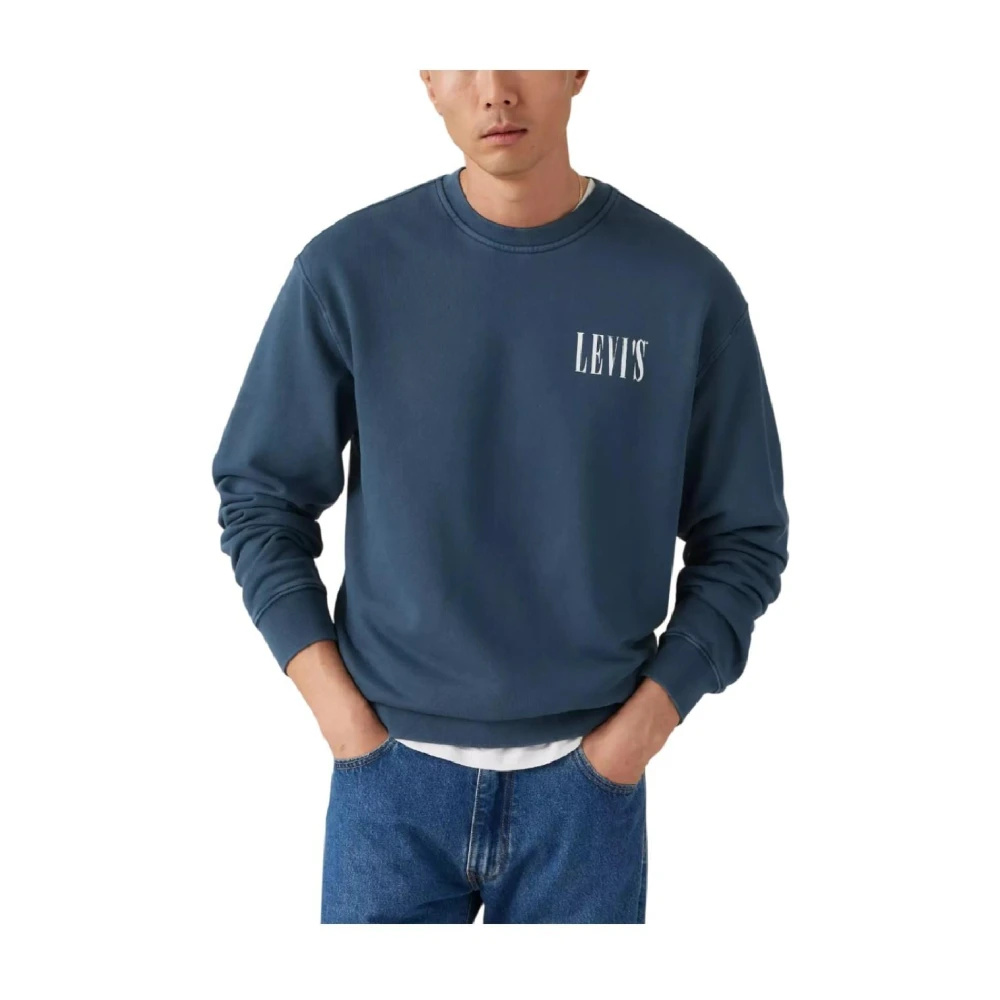 Levi's Men's Blue Crewneck Sweatshirt - Sweatshirts - M - Sweatshirts & Hoodies