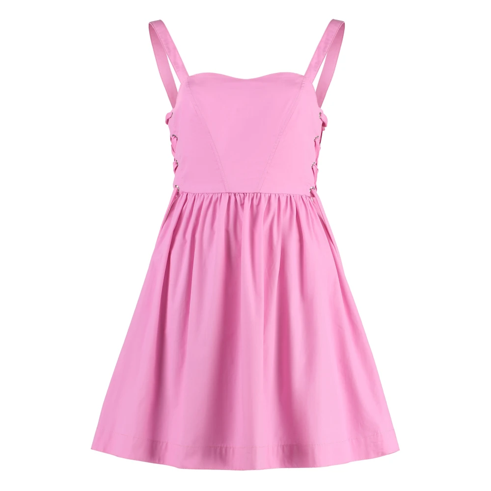 Pinko Poplin Mini Jurk met Zijhangslot Pink Dames