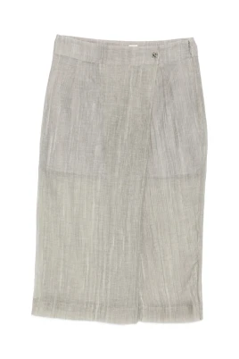 Delfi Button Wrap Midi Skirt