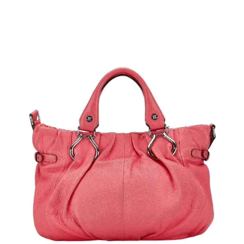 Celine Vintage Pre-owned Leather handbags Pink Dames