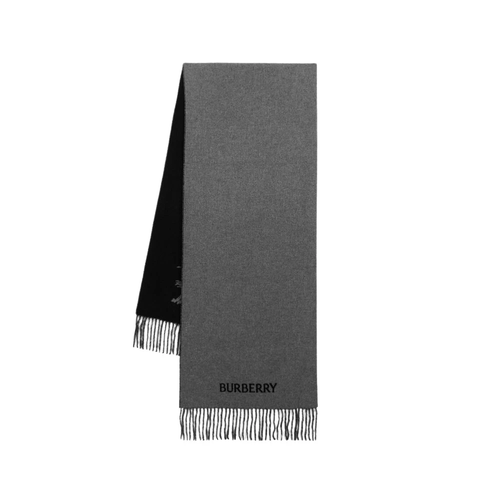 Knight Logo Cashmere Scarf Grey