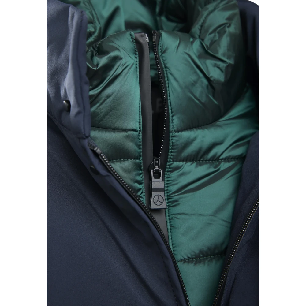 People of Shibuya Technische Parka met Verborgen Capuchon Blue Heren