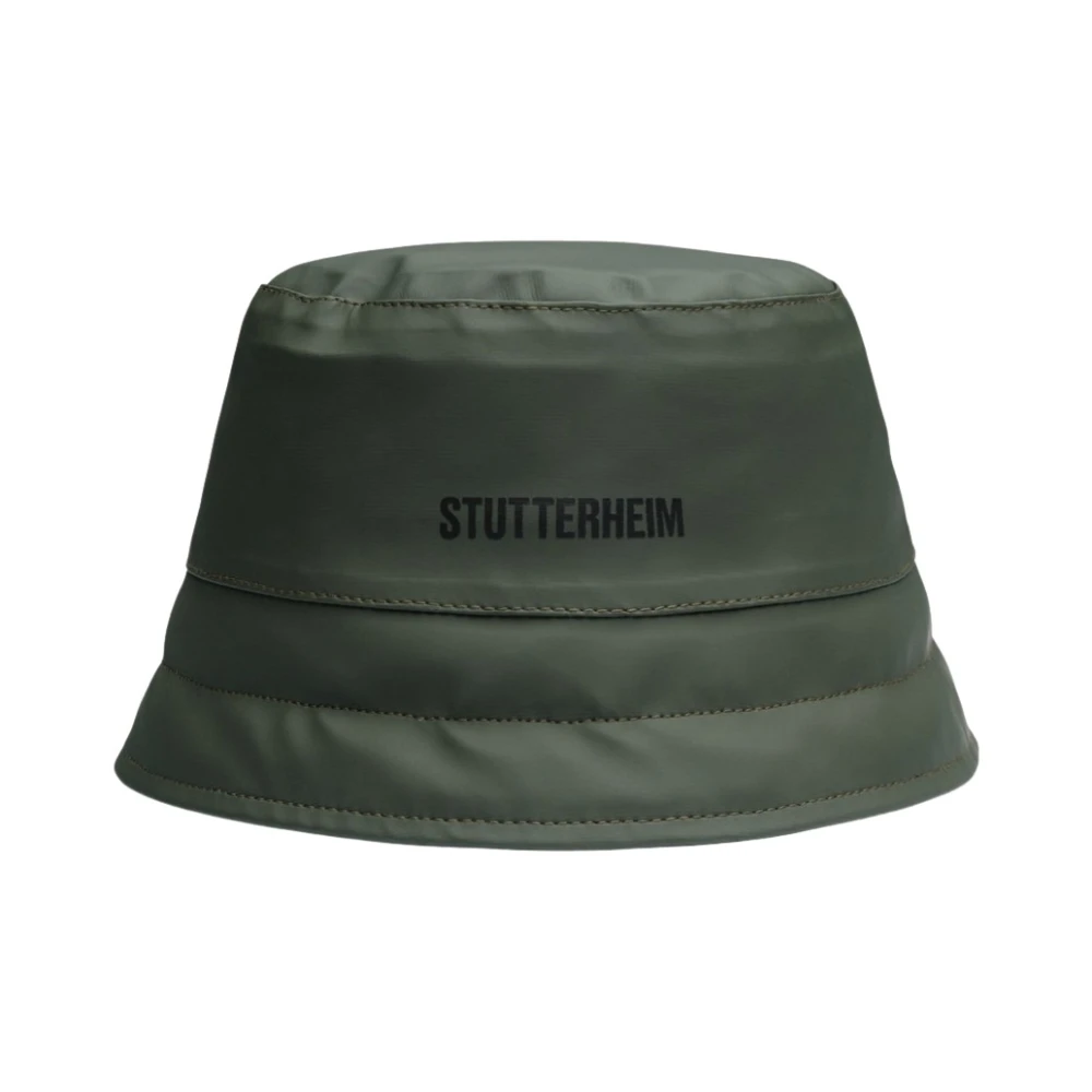 Stutterheim Gewatteerde Waterdichte Bucket Hoed Green Dames