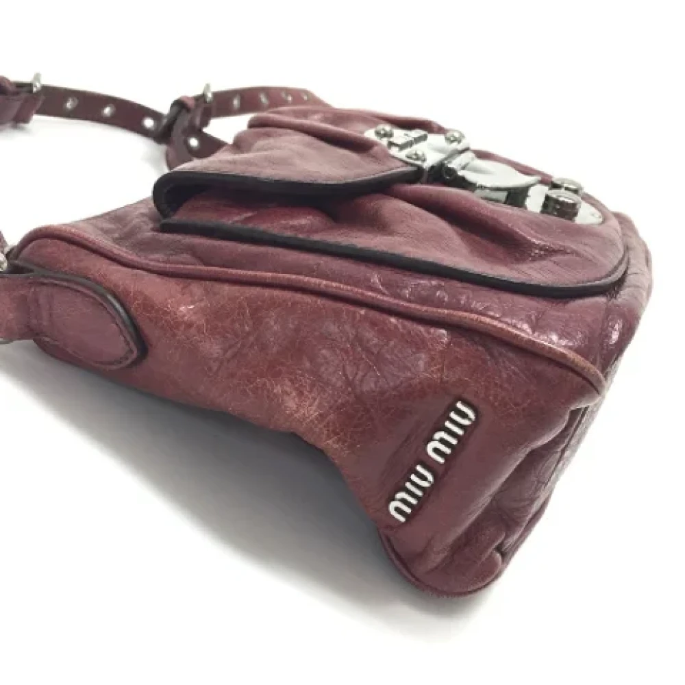 Miu Pre-owned Leather shoulder-bags Red Dames