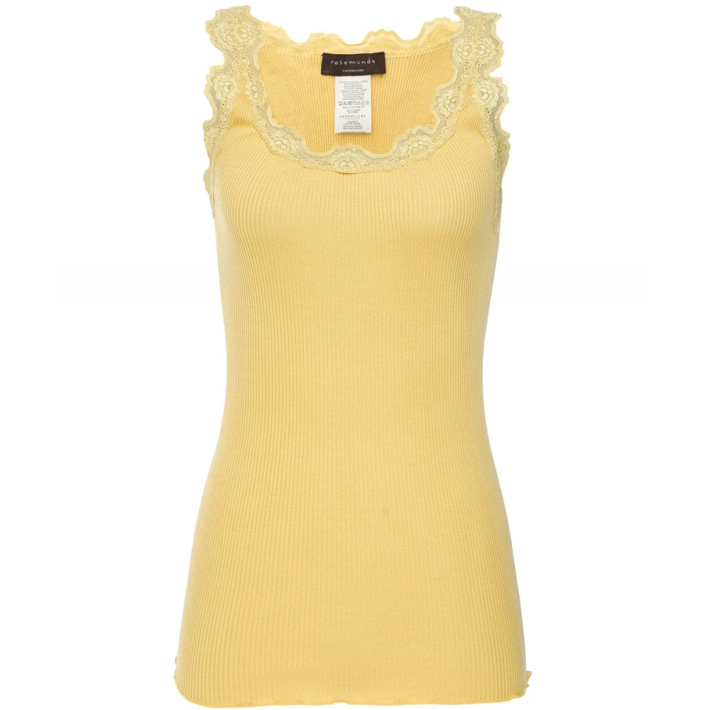 Rosemunde Babette Silk Lace Trim Camisole Yellow Dames