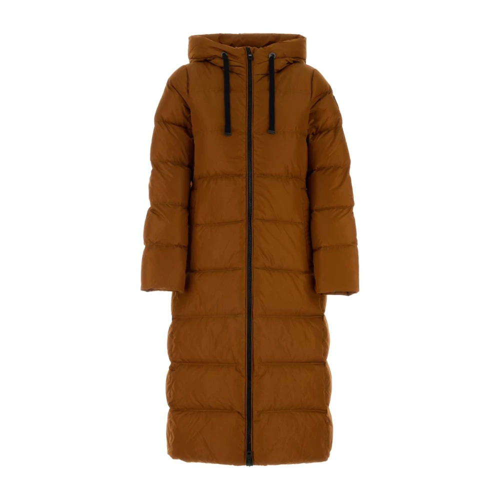 RefrigiWear Stijlvolle Donkeroranje Nylon Donsjas Orange Dames