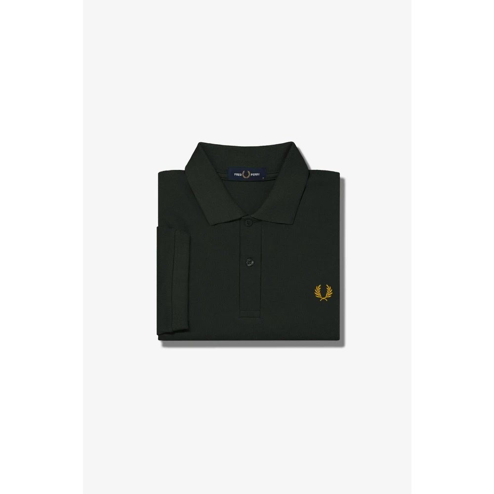 Fred Perry Slim Fit Plain Polo Nachtgroen Honinggoud Green Heren