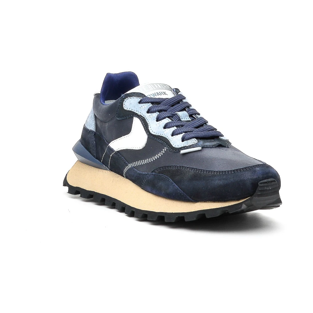 Voile blanche Blauwe Leren Sneakers Qwark Blue Heren