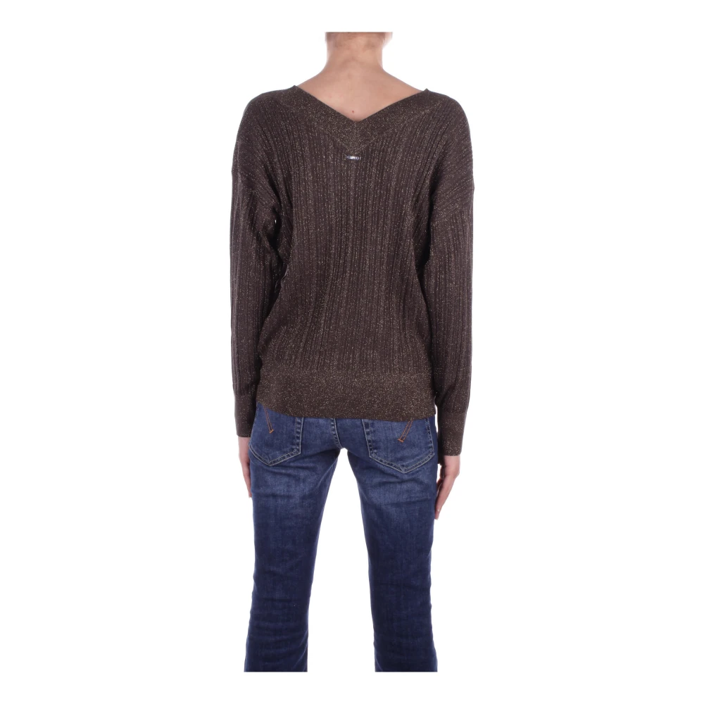 Liu Jo Bruine Sweater Collectie 1 Metallic Brown Dames